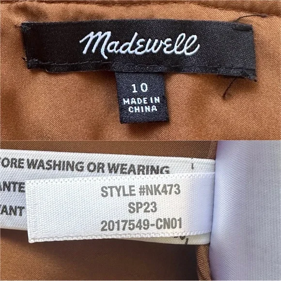 Madewell Dress Sophia Cami Tiered Midi in Dot Ruffle Sepia Polka Dot Brown 10 - Picture 10 of 14